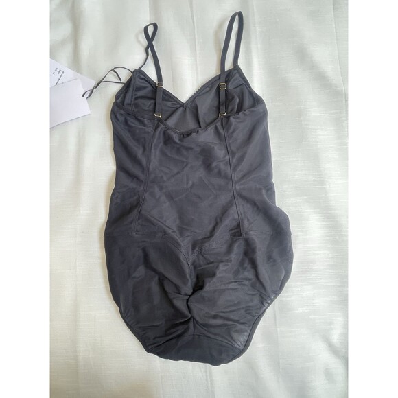 ITEM m6 All V-Neck Mesh Compression Bodysuit In Black Sz M New - Picture 4 of 9